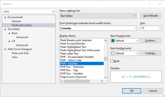 Issues with color of PHP variables - PHP Tools Community Forum | DEVSENSE