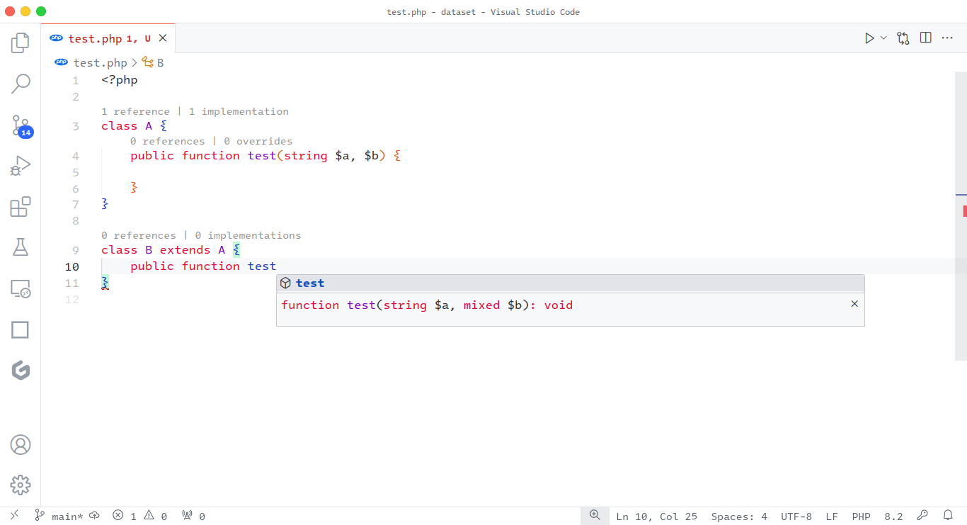 Automatically fill in variable names when overriding - PHP Tools ...