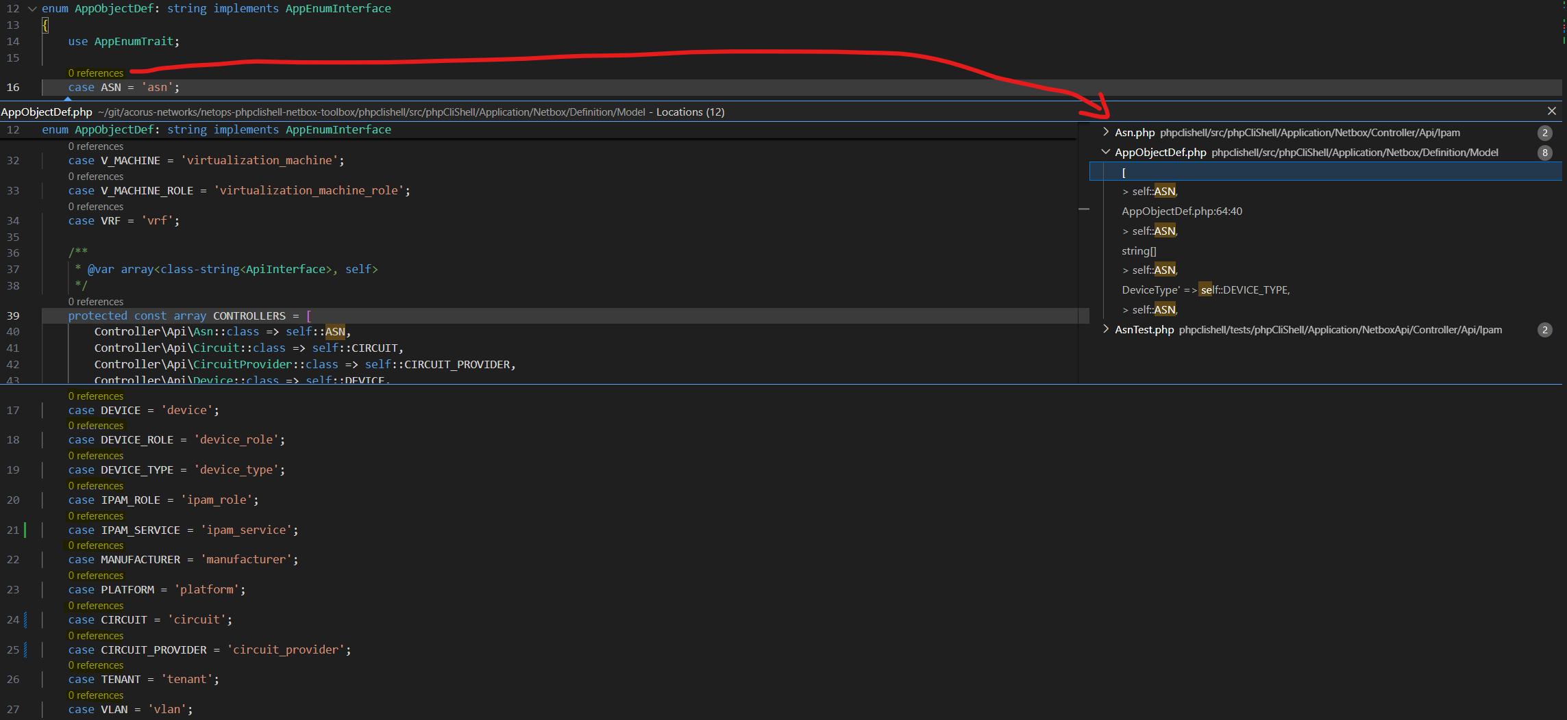 Reference lens for Enum cases does not work anymore - PHP Tools ...