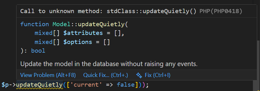 stdClass warnings - PHP Tools Community Forum | DEVSENSE